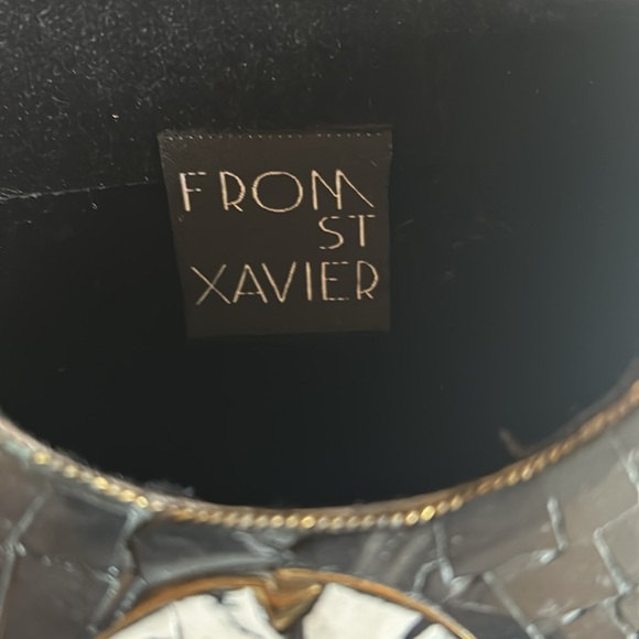 St Xavier Mosaic Art Deco handbag with drop chain shoulder strap - Picture 3 of 8